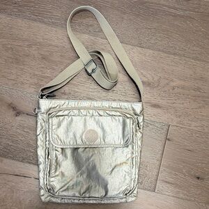 Kipling Shimmering Gold Crossbody Bag